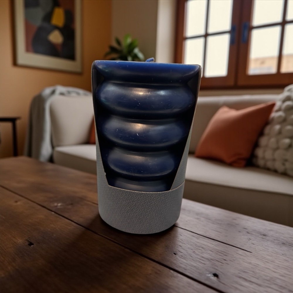 Better Homes And Gardens Blue Pillar Candle for home decor